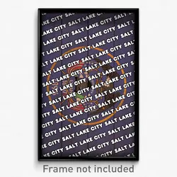 Salt Lake City Utah Poster (UT City Souvenir 11x17 Town Print)