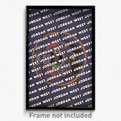 West Jordan Utah Poster (UT City Souvenir 11x17 Town Print)