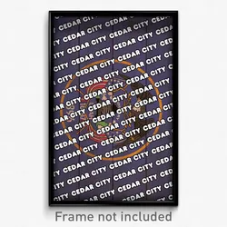 Cedar City Utah Poster (UT City Souvenir 11x17 Town Print)