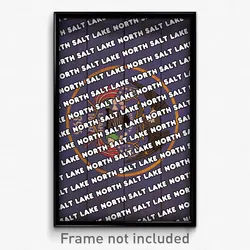 North Salt Lake Utah Poster (UT City Souvenir 11x17 Town Print)