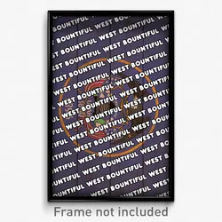 West Bountiful Utah Poster (UT City Souvenir 11x17 Town Print)