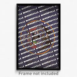 Minersville Utah Poster (UT City Souvenir 11x17 Town Print)