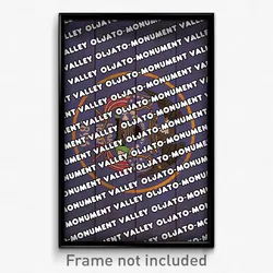 Oljato-Monument Valley Utah Poster (UT City Souvenir 11x17 Town Print)