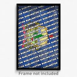 Burlington Vermont Poster (VT City Souvenir 11x17 Town Print)
