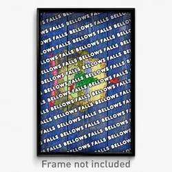 Bellows Falls Vermont Poster (VT City Souvenir 11x17 Town Print)