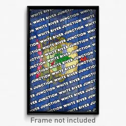 White River Junction Vermont Poster (VT City Souvenir 11x17 Town Print)