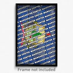 Manchester Center Vermont Poster (VT City Souvenir 11x17 Town Print)