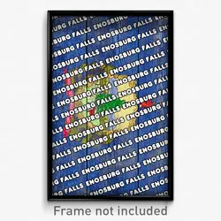 Enosburg Falls Vermont Poster (VT City Souvenir 11x17 Town Print)
