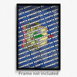 North Bennington Vermont Poster (VT City Souvenir 11x17 Town Print)