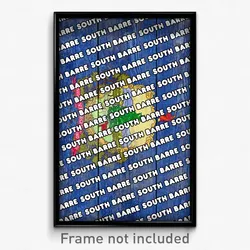 South Barre Vermont Poster (VT City Souvenir 11x17 Town Print)
