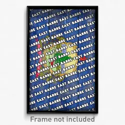 East Barre Vermont Poster (VT City Souvenir 11x17 Town Print)