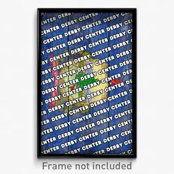 Derby Center Vermont Poster (VT City Souvenir 11x17 Town Print)