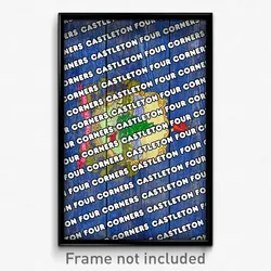 Castleton Four Corners Vermont Poster (VT City Souvenir 11x17 Town Print)
