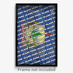 Island Pond Vermont Poster (VT City Souvenir 11x17 Town Print)