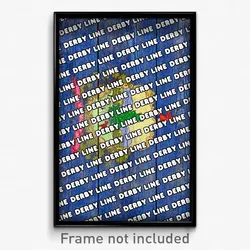 Derby Line Vermont Poster (VT City Souvenir 11x17 Town Print)
