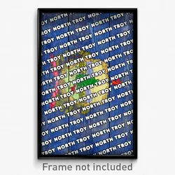 North Troy Vermont Poster (VT City Souvenir 11x17 Town Print)