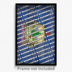 Bakersfield Vermont Poster (VT City Souvenir 11x17 Town Print)