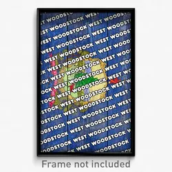 West Woodstock Vermont Poster (VT City Souvenir 11x17 Town Print)