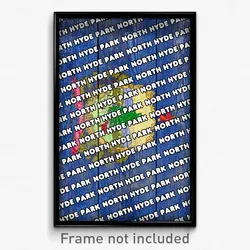 North Hyde Park Vermont Poster (VT City Souvenir 11x17 Town Print)