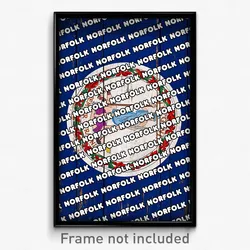 Norfolk Virginia Poster (VA City Souvenir 11x17 Town Print)