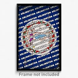 Arlington Virginia Poster (VA City Souvenir 11x17 Town Print)