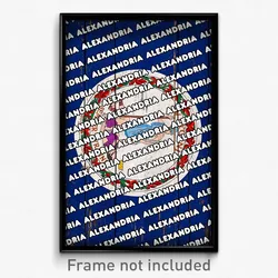 Alexandria Virginia Poster (VA City Souvenir 11x17 Town Print)