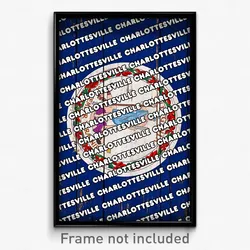 Charlottesville Virginia Poster (VA City Souvenir 11x17 Town Print)