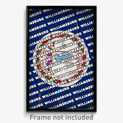 Williamsburg Virginia Poster (VA City Souvenir 11x17 Town Print)