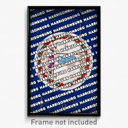 Harrisonburg Virginia Poster (VA City Souvenir 11x17 Town Print)