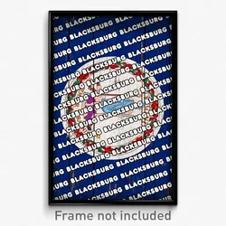 Blacksburg Virginia Poster (VA City Souvenir 11x17 Town Print)