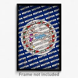 Reston Virginia Poster (VA City Souvenir 11x17 Town Print)