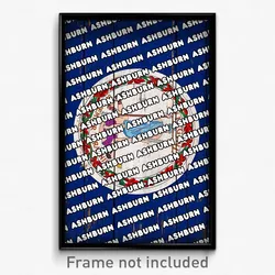 Ashburn Virginia Poster (VA City Souvenir 11x17 Town Print)