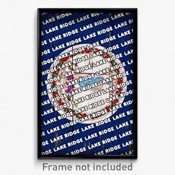 Lake Ridge Virginia Poster (VA City Souvenir 11x17 Town Print)