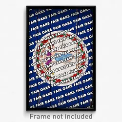 Fair Oaks Virginia Poster (VA City Souvenir 11x17 Town Print)