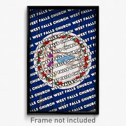 West Falls Church Virginia Poster (VA City Souvenir 11x17 Town Print)