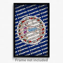 Staunton Virginia Poster (VA City Souvenir 11x17 Town Print)