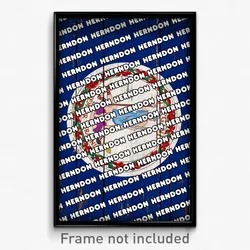 Herndon Virginia Poster (VA City Souvenir 11x17 Town Print)