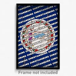 Christiansburg Virginia Poster (VA City Souvenir 11x17 Town Print)