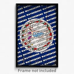 Waynesboro Virginia Poster (VA City Souvenir 11x17 Town Print)