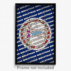 Midlothian Virginia Poster (VA City Souvenir 11x17 Town Print)