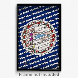 Franklin Farm Virginia Poster (VA City Souvenir 11x17 Town Print)