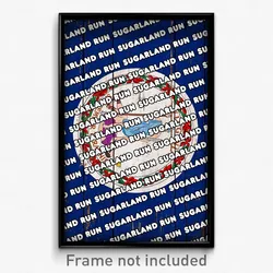 Sugarland Run Virginia Poster (VA City Souvenir 11x17 Town Print)