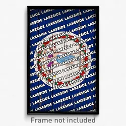 Lakeside Virginia Poster (VA City Souvenir 11x17 Town Print)