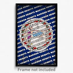 Madison Heights Virginia Poster (VA City Souvenir 11x17 Town Print)