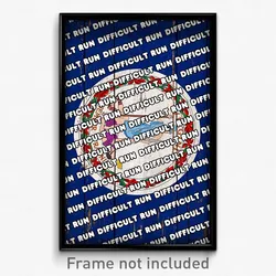 Difficult Run Virginia Poster (VA City Souvenir 11x17 Town Print)