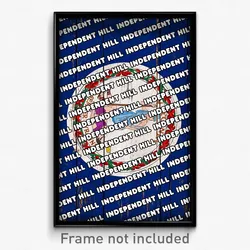 Independent Hill Virginia Poster (VA City Souvenir 11x17 Town Print)