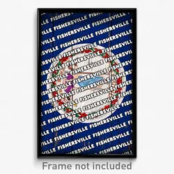 Fishersville Virginia Poster (VA City Souvenir 11x17 Town Print)
