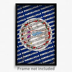 Purcellville Virginia Poster (VA City Souvenir 11x17 Town Print)
