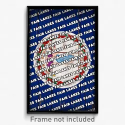 Fair Lakes Virginia Poster (VA City Souvenir 11x17 Town Print)