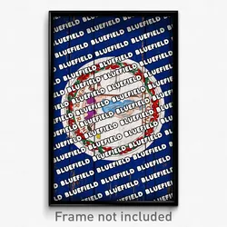 Bluefield Virginia Poster (VA City Souvenir 11x17 Town Print)